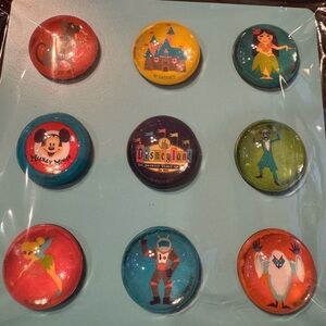 Disney Collectible Dot Magnet Set - Featuring Disneyland Rides and Attractions